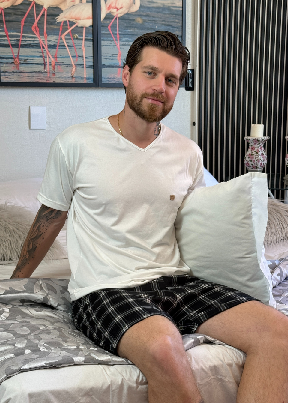 pijama suede match família