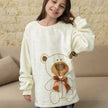 Pijama Feminino infantil Meninas Fleece soft longo