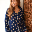 PIJAMA FEM SUEDE ADULTO ABERTO URSO