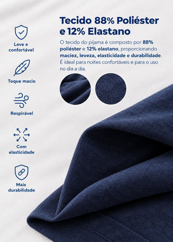 Pijama Feminino Adulto Verão Poliamida 88% Poliéster 12% Elastano