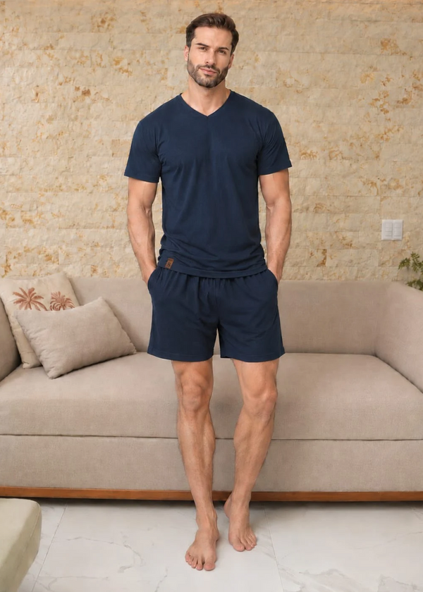 Pijama Masculino Verão Viscolycra 96% Viscose e 4% Elastano
