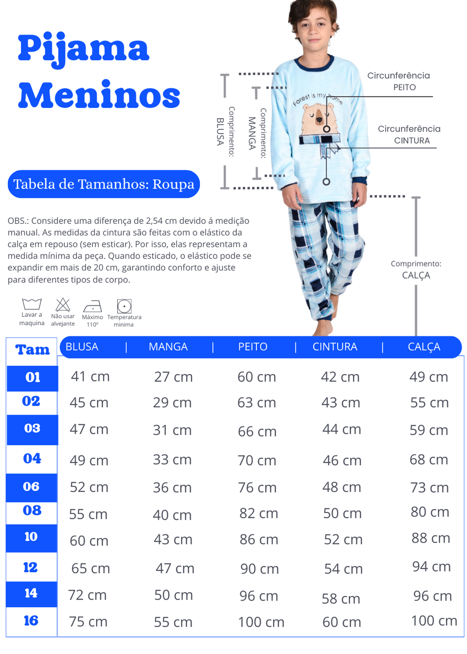 Pijama Menino Inverno Fleece Masculino Infantil