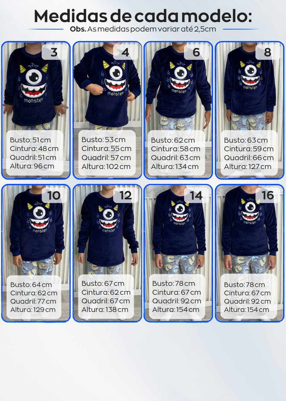 Pijama Menino Inverno Fleece Masculino Infantil